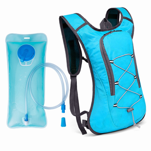 Outdoor Water Bag Hydration Backpack Women Men Camping Hiking Riding Running Bag Water Bladder Container 2L Reflective Pack