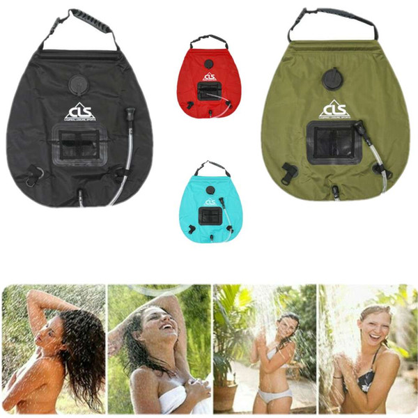 20L Portable Water Bag Solar Camping Shower Bags Outdoor Hiking Self-Drive Heated Bathing Sun Energy Bath Storage Bags Watering Equipments