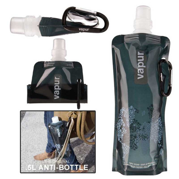 500ml Foldable Water Bottle Bag PVC Outdoor Portable Water Container Camping Hiking Cycling Sports Storage Soft Flask