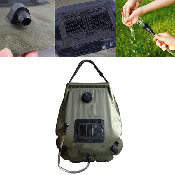 Outdoor Hot Water Bag Swimming Pool Solar Shower Pocket Convenient Durable Camping Hiking Hunting Shower Bag Pool Accessories