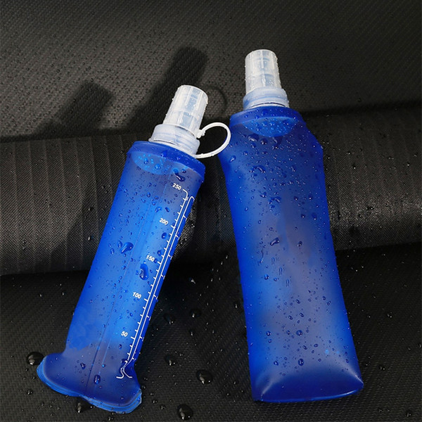 250/500 ML Water Bottle Folding Portable Squeeze Silicone Travel Bottles Kettle Outdoor Running Cycling Drinkware Accessory