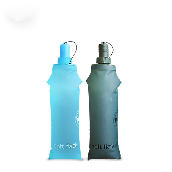 HobbyLane 250ml 500ml Water Bottle Water Bag TPU Folding Soft Flask Running Camping Hiking Bicycle Foldable Drink Bottle