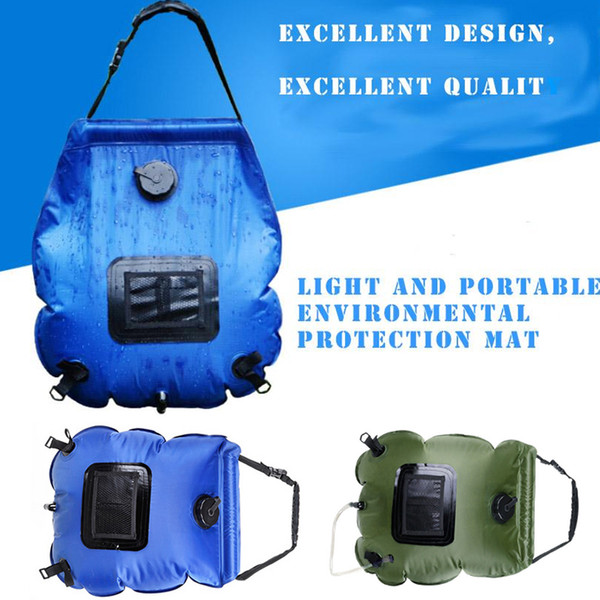 Convenient Solar Showers Bag Shower Water Bag PVC Thermometer 20L Bathing Durable Camping Shower Simple Gifts Hiking