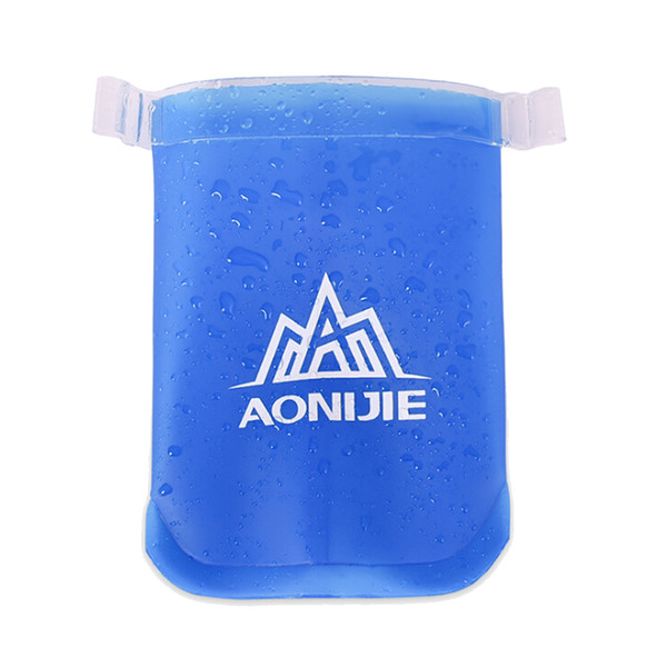 New Blue Foldable Soft Flask TPU Squeeze Outdoor Sports Running Water Bole 170ml