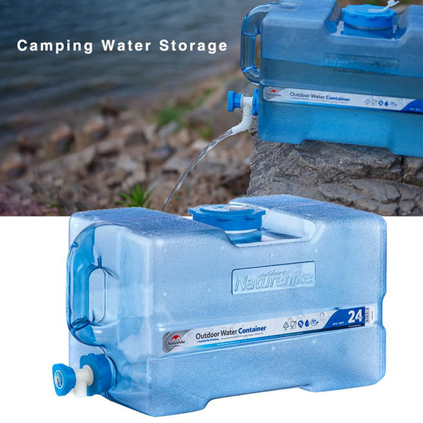 24L Outdoor Drinking Pure Water Bucket With Faucet PC Can Be Loaded With Boiling Water Plastic Car Storage Bucket Fast Delivery