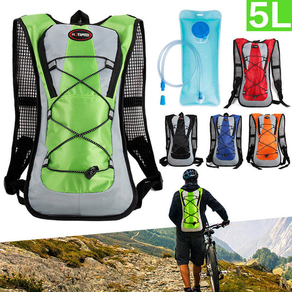 Outdoor Water Bladder Bag Backpack Camping cycling Hiking Travel pack Sports Climbing Pouch Hiking Portable Camp storage bag FFA512 5PCS