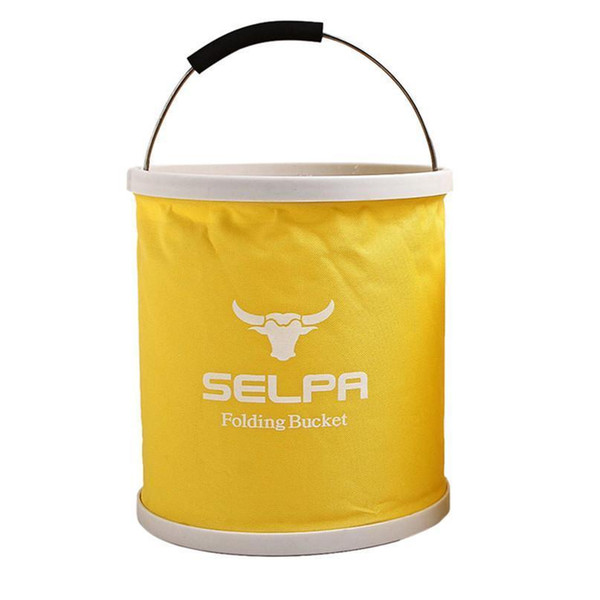 Outdoor Folding Bucket Camping Bucket Environmental Friendly Portable Folding Barrel 11L Storage Compressed