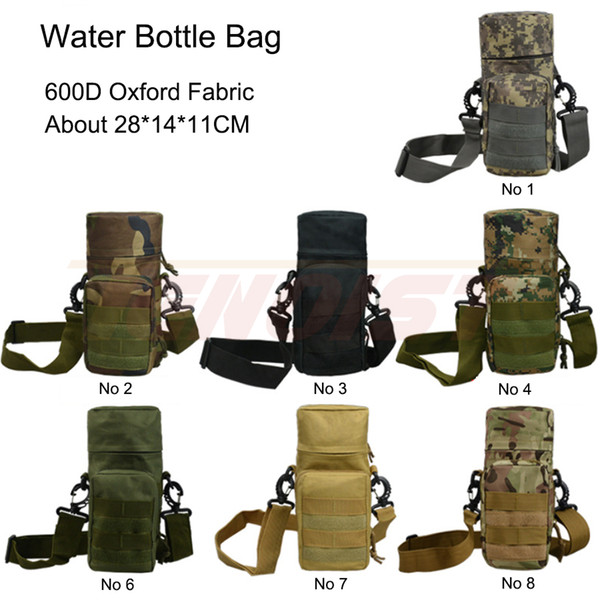 High Quality Oxford 600D Waterproof Camouflage Outdoor Cycling Phone Tools Multifunction Tactical Sport Water Bottle Bag