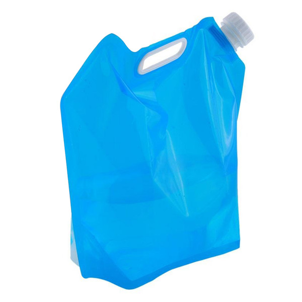 5L Outdoor Foldable Drinking Water Bag Car Folding Collapsible Water Carrier Container for Outdoor Camping Hiking Picnic BBQ