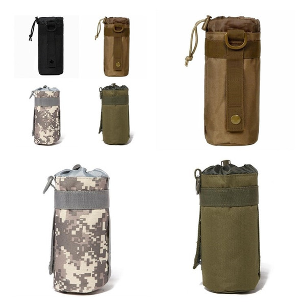 Tactical Multi Function Portable Kettle Bags Outdoor Sports Mountaineering Walking Water Bottle Bag Kettle Pack Molle Accessories Bag T7D017