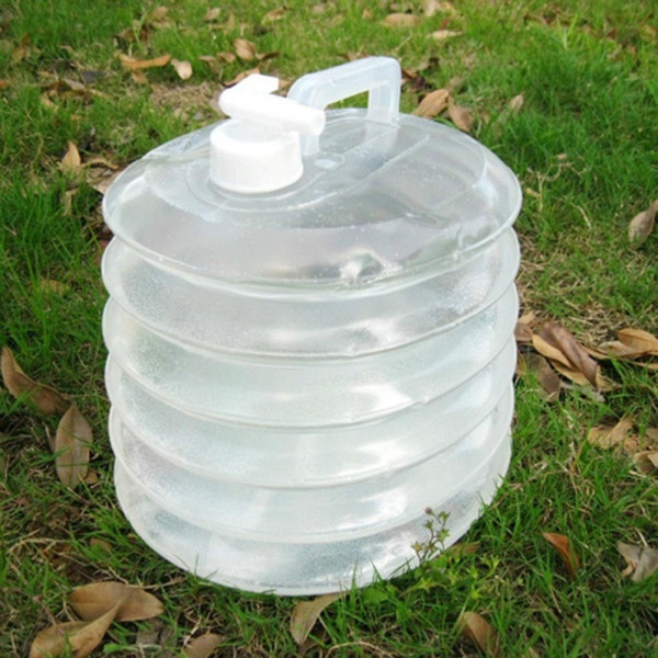 Outdoor Portable Car Camping Plastic Collapsible 10L Water Bucket Compression Expansion Bottle Kettle Foldable Water Bucket