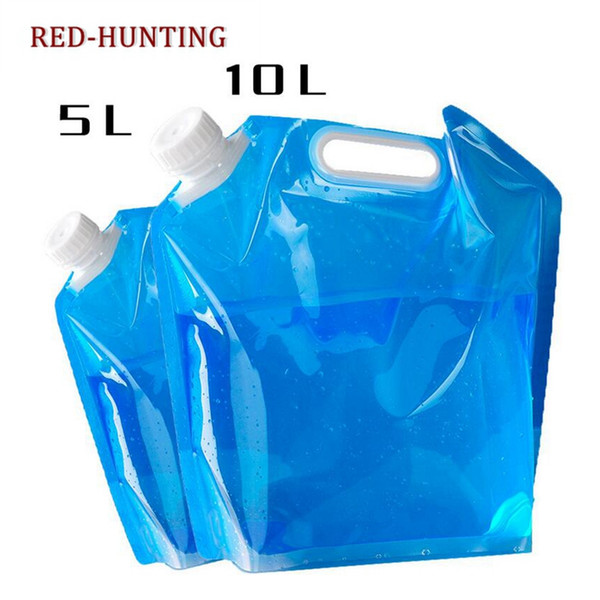 5L 10L Folding Collapsible Water Bag Container Clear Drink Water Storage Bucket Lifting Bag for Survival Outdoor Camping Hiking