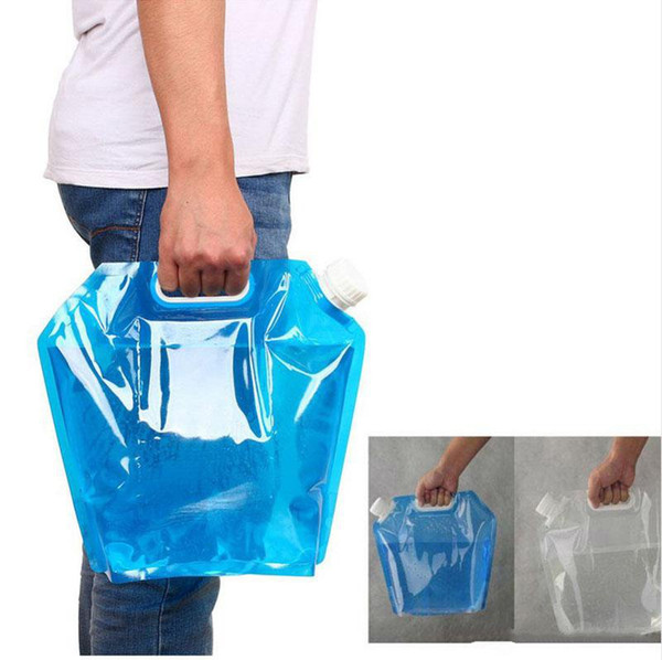 5L/10L Outdoor Foldable Folding Collapsible Drinking Water Bag Car Water Carrier Container for Outdoor Camping Hiking Picnic BBQ