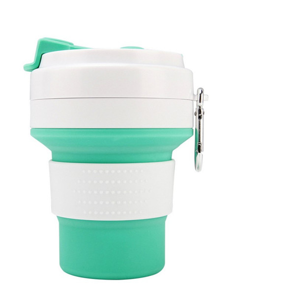 Outdoor Sports Portable Drinkware 550ml / 350ml Multifunction Travel Cup Collapsible Silicone Folding Plastic Cup