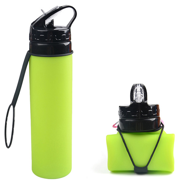 Hiking Water Bag Large Capacity Bottle Collapsible Travel Portable Sports Silicone Cup Outdoor Saving Space Kettle Leak Proof