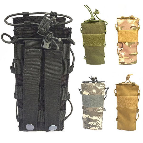 Outdoors Molle Water Bottle Bag Pouch Tactical Gear Kettle Bag for Army Fans Climbing Camping Hiking Bags