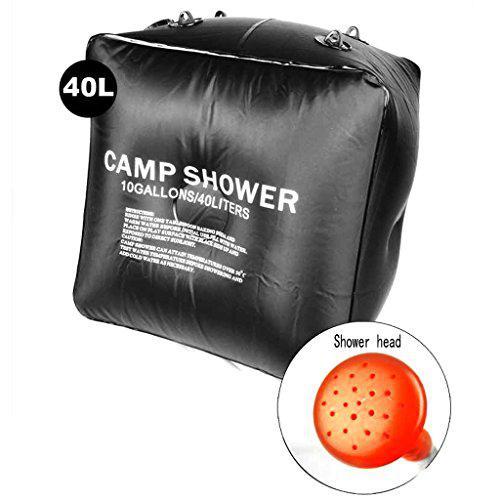 Mounchain 10Gallons 40L Camp Camping Hiking Shower water Bag Case Solar Toxic PVC Material Capacity for 8 Minutes Shower