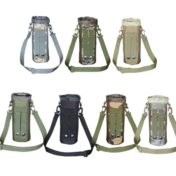 2019 Outdoor Tactical Durable Water Bag Camping Bag Holder Drawstring Hiking Travel Water Bottle Pouch Carrier