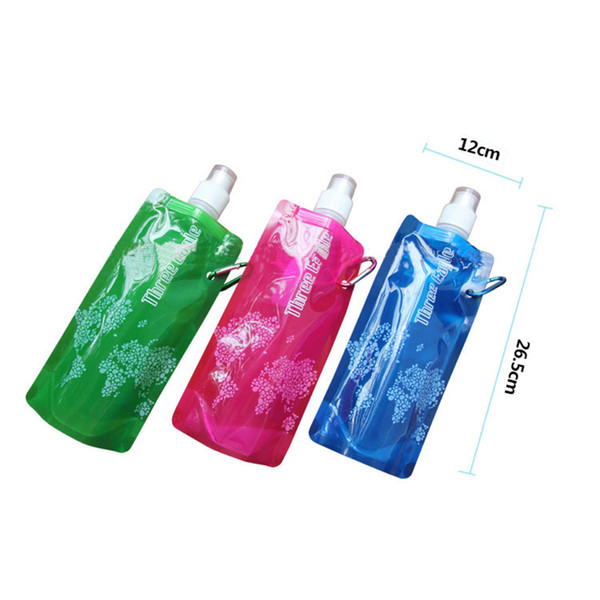 Portable Outdoor Sports Carry Bag Riding Hiking Folding Water Bag Silicone Sports Water Outdoor Travel Camping