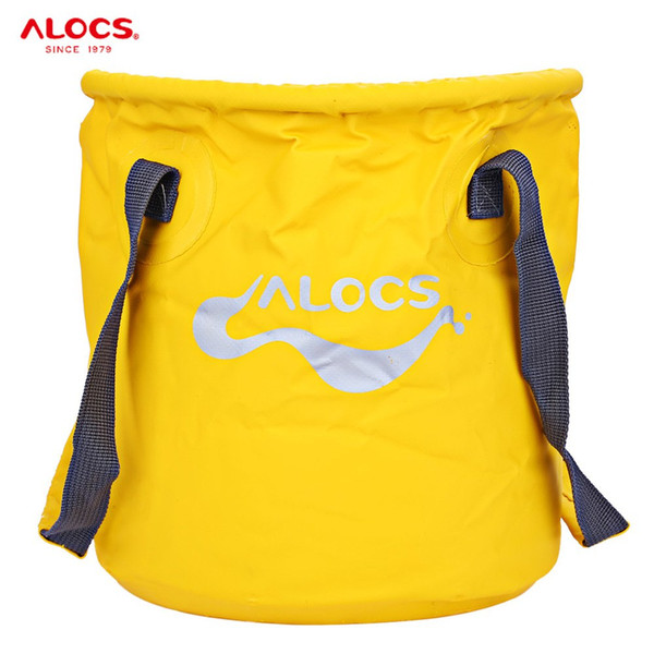 ALOCS 11L Portable PVC Water Bag Fishing Bucket Folding Waterpfoof Fishing Tackle Storage Box Picnic Vegetable Washing Holder