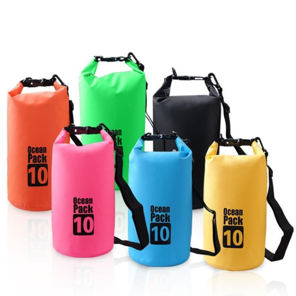 2L 2L 5L Waterproof Dry Bags Outdoor Beach PVC Buckled Floating Storage Sack Travel Boating Rafting Bags Accessories New