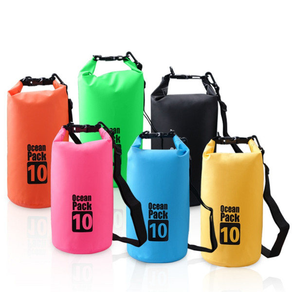 2L 3L 5L Waterproof Dry Bags Outdoor Beach PVC Buckled Floating Storage Sack Travel Boating Rafting Bags Accessories New