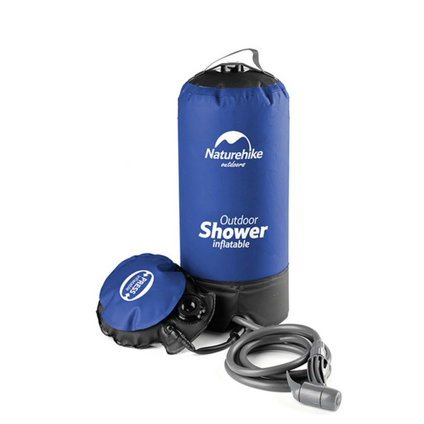 11L PVC Outdoor Inflatable Shower Pressure Shower Water Bag Portable Camping Water Tank