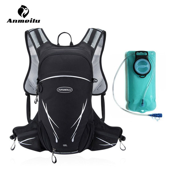 Anmeilu 2L TPU Water Bladder Bag Outdoor Sport Camelback 18L Nylon Hiking Climbing Cycling Hydration Backpack Bicycle Bike Pack