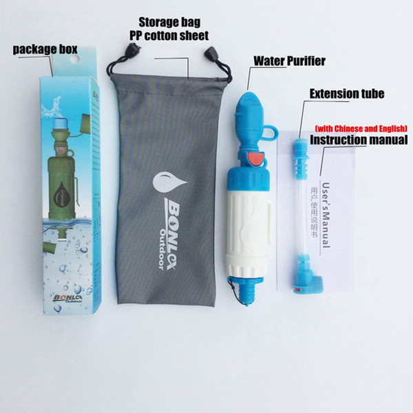 Outdoor Water bag Purifier Portable Water Purification Straw for hiking outdoor tool Camping Picnic