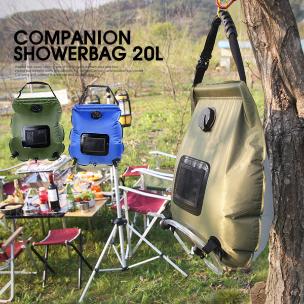 Solar Showers Bag Bathing Bag Wild Water Cycling Durable Camping Shower Shower Water PVC Thermometer Hiking