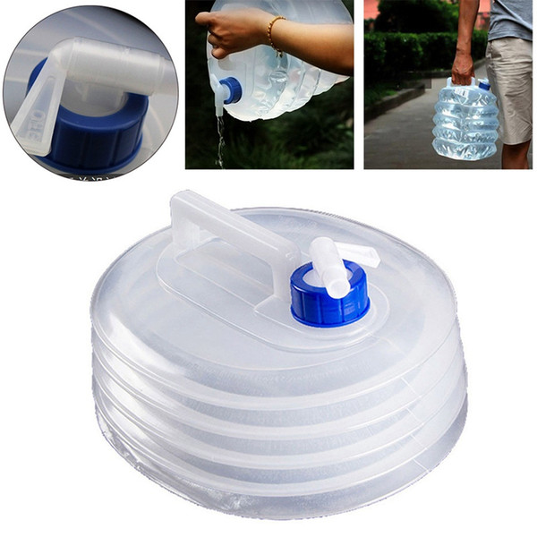 3L 5L 8L 10L 15L Collapsible Folding Water Container Bucket Storage Hiking Camping Water Tank Foldable Bag Outdoor