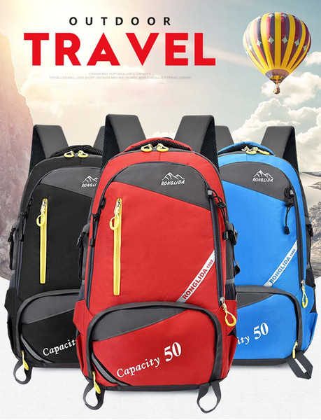 DHL 30pcs 36-55L Outdoor Sport Backpack Women Men Nylon Animal Printing Hiking Climbing Travel Waterproof Backpack Bag