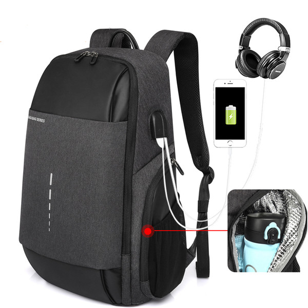 Men Women USB Backpack 15.6 Laptop Backpack Male Anti theft Waterproof Schoolbag Backpacks for Teenagers boys girls