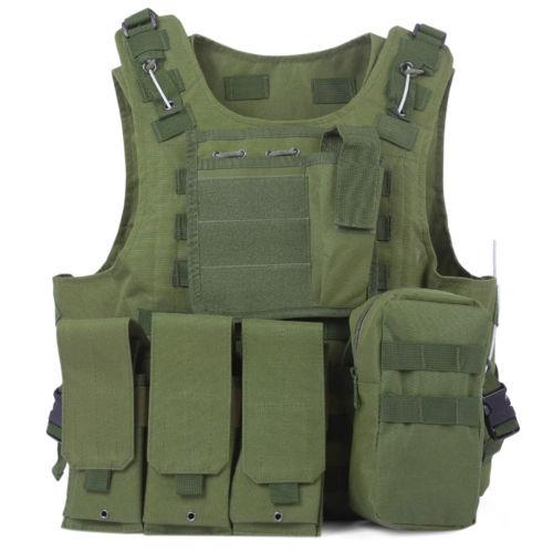 Outdoors Sports Military Tactical Vest Molle Vest Outdoor Jungle Equipment Combat Hunting Vest with Pouch Assault Plate Carrier LJJQ80