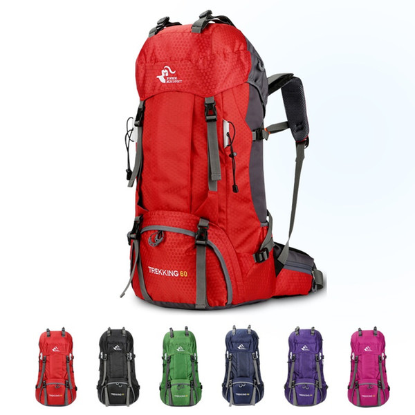 Free Knight Hiking Outdoor Bag, Mountaineering Bag, Rain Sheath with Large Capacity and 60L Backpack on Both Shoulders