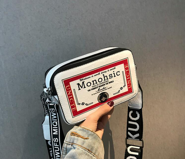 2019 New Fashion Wild Western Small Square Bag Broadband Shoulder Messenger Camera Bag