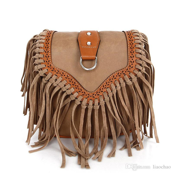 2018 NEW Classical Genuine Leather Chain tassels Flap patterns real Leather Women Messenger Handbag