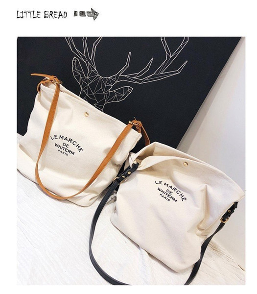 FDB School Bags Canvas Shoulder bag fashion handbags girl shopping bags Messenger Crossbody bag Free Shipping