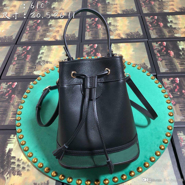 New Fashion Luxury Designer Woman Handbag Cross Bags Shoulder Genuine Leather High Quality Tote bag Leather cowhide bucket bag 20.5cm