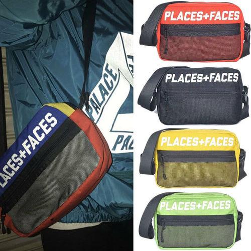 Retro Crossbodybag Places+Faces 3M Reflective Skateboards P+F Message Bag Casual Mens Hip-hop Chest Shoulder Bags Mobile Phone Waist packs