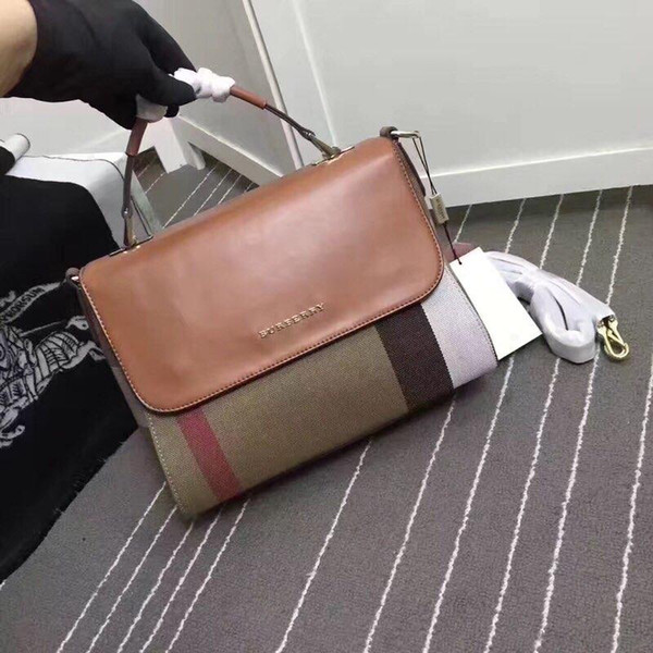 Top luxury New Plaid Canvas Ladies Handbag Shoulder Bag High Quality Masterpiece Design Fashion Ladies Bag Leather Handbag