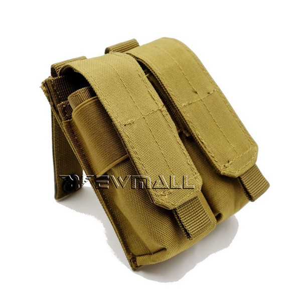 Tactical Molle Clip Double Mag Magazine Pouch Bag Pistol Magazine Pouch Cartridge Clip tool Pouch For USUG 30 RD AK Pistol