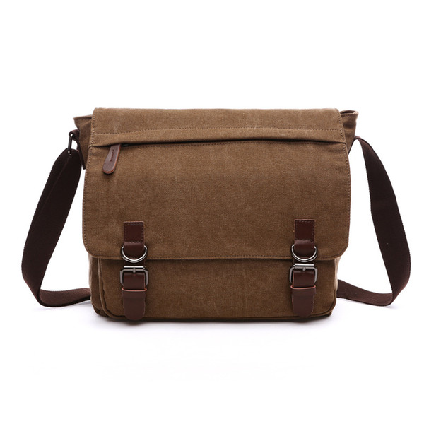 Fashion messenger bags Crossbody bag Flapover laptop bag Ipad canvas day packs for boys young men Straps Medium Large 2017 new hotsale