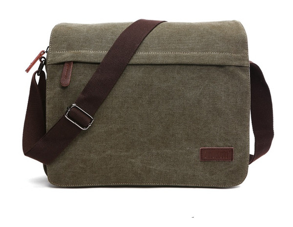 Hotsale casual canvas messenger bags Mens Laptop bag Crossbody bag Ipad canvas day packs for young men 2017 new hotsale