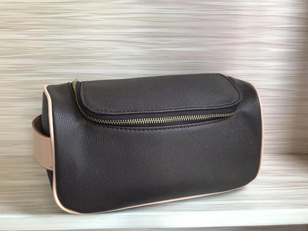 Rectangular handbag female travel cosmetic bag new designer high quality men's wash bag brand single zipper cosmetic bag