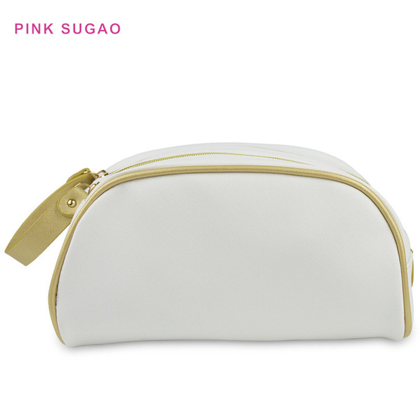 Pink sugao luxury purses designer stuff sacks makeup bags women waterproof storage bag double zipper large capacity Pu cosmetic bags