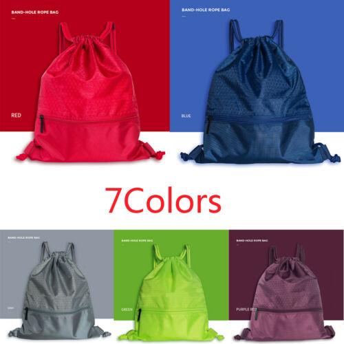 NEW String Drawstring Backpack Cinch Pack Bag Gym Tote School Sport Sack Travel