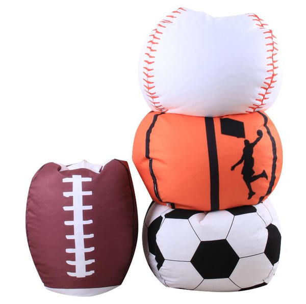 Basketball Storage Bean Bag Football Baseball 18inch Stuffed Animal Plush Pouch Bag Clothing Laundry Storage Organizer Free shipping