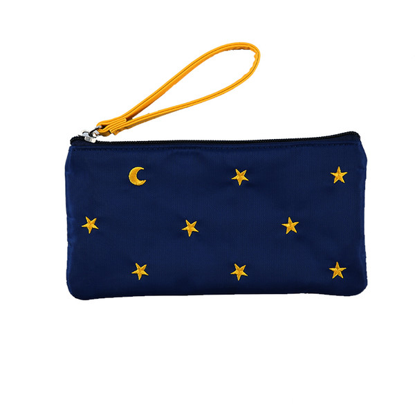 New Fashion 2 Design Cute Moon And Star Cartoon Pen Bags Pencil Case Box for Girls and Boys