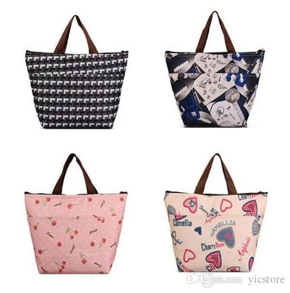 Flower Oxford Picnic Thermal Bag Neoprene Lunch Bag Food Cooler Bags Thermal Women Handbag Women Messenger Bags Free Shipping